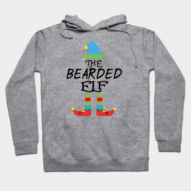 The Bearded Elf Matching Family Group Christmas Party SANTA Hoodie by CareTees